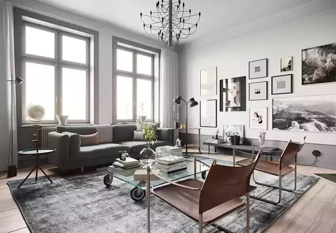 Stockholm Interior scene 3D model