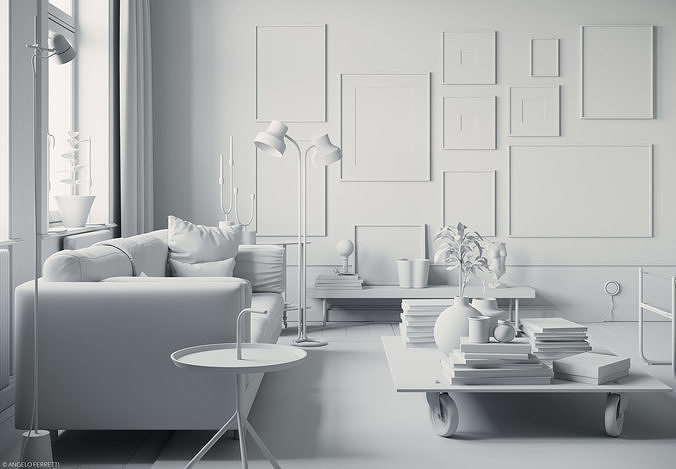 Stockholm Interior scene 3D model 5