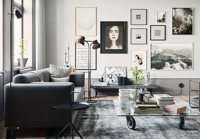 Stockholm Interior scene 3D model 3