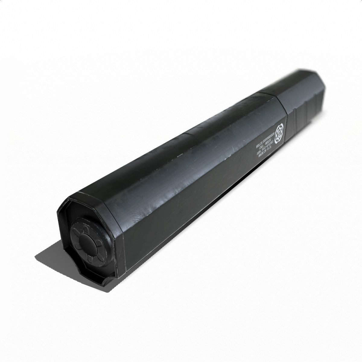 Suppressor Set-05 Low-poly 3D model_5