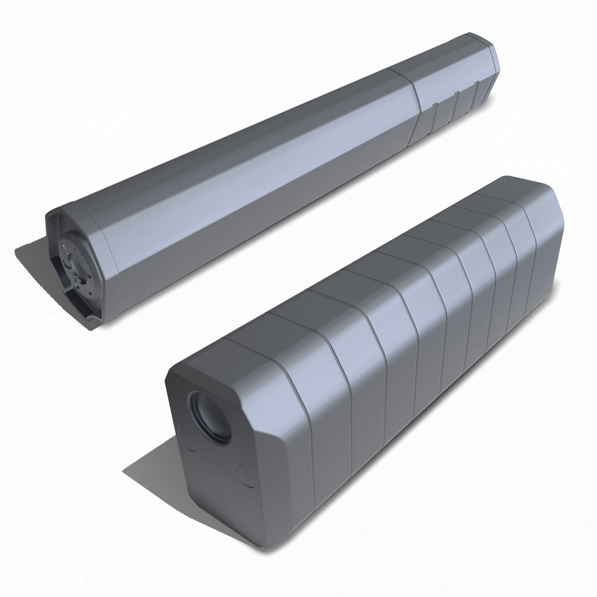Suppressor Set-05 Low-poly 3D model_10