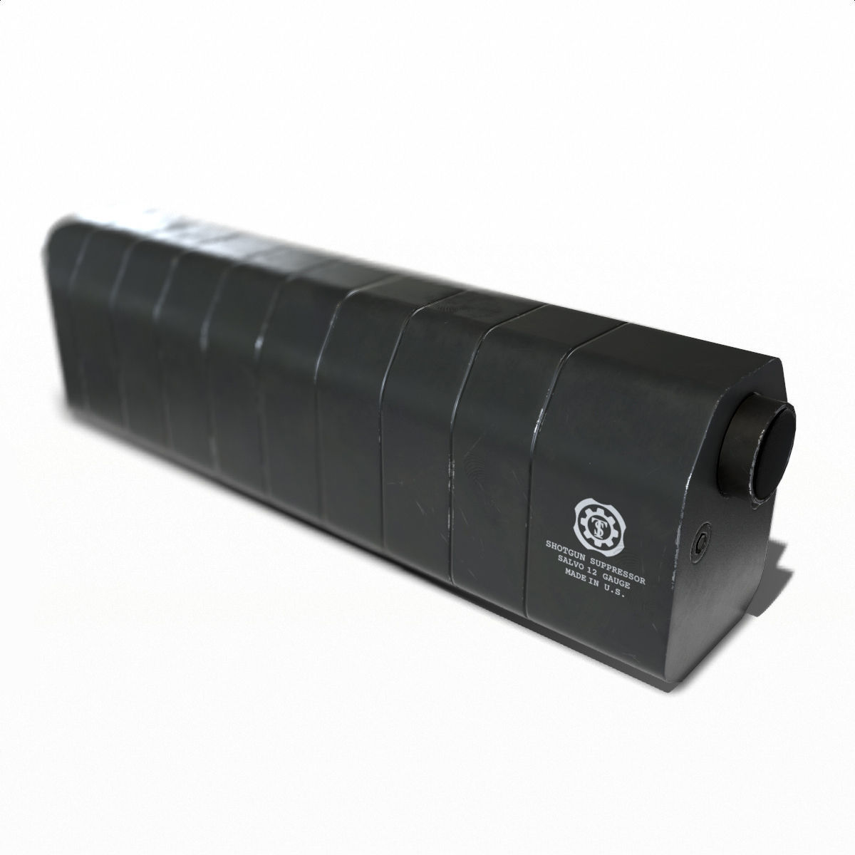 Suppressor Set-05 Low-poly 3D model_6