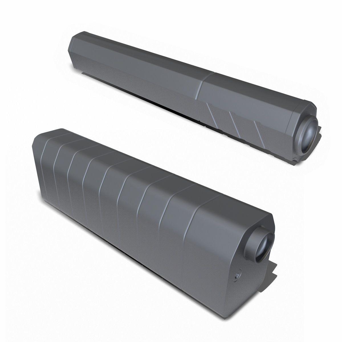 Suppressor Set-05 Low-poly 3D model_11