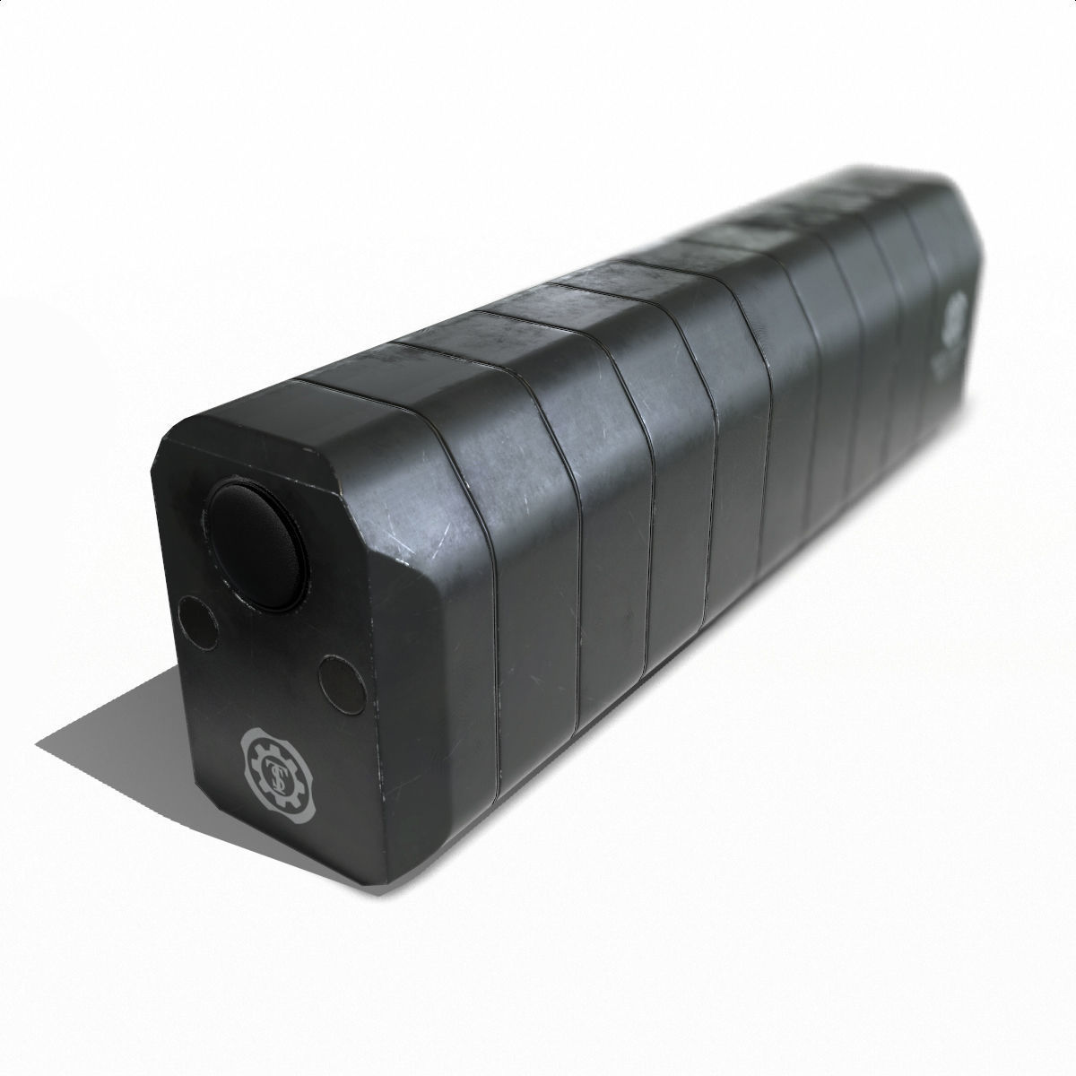 Suppressor Set-05 Low-poly 3D model_4