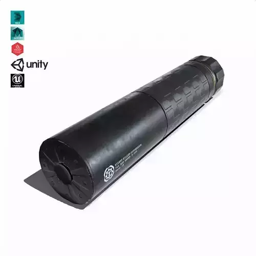 Suppressor Set-06 Low-poly 3D model