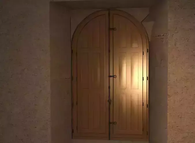 Cremon door in stone wall