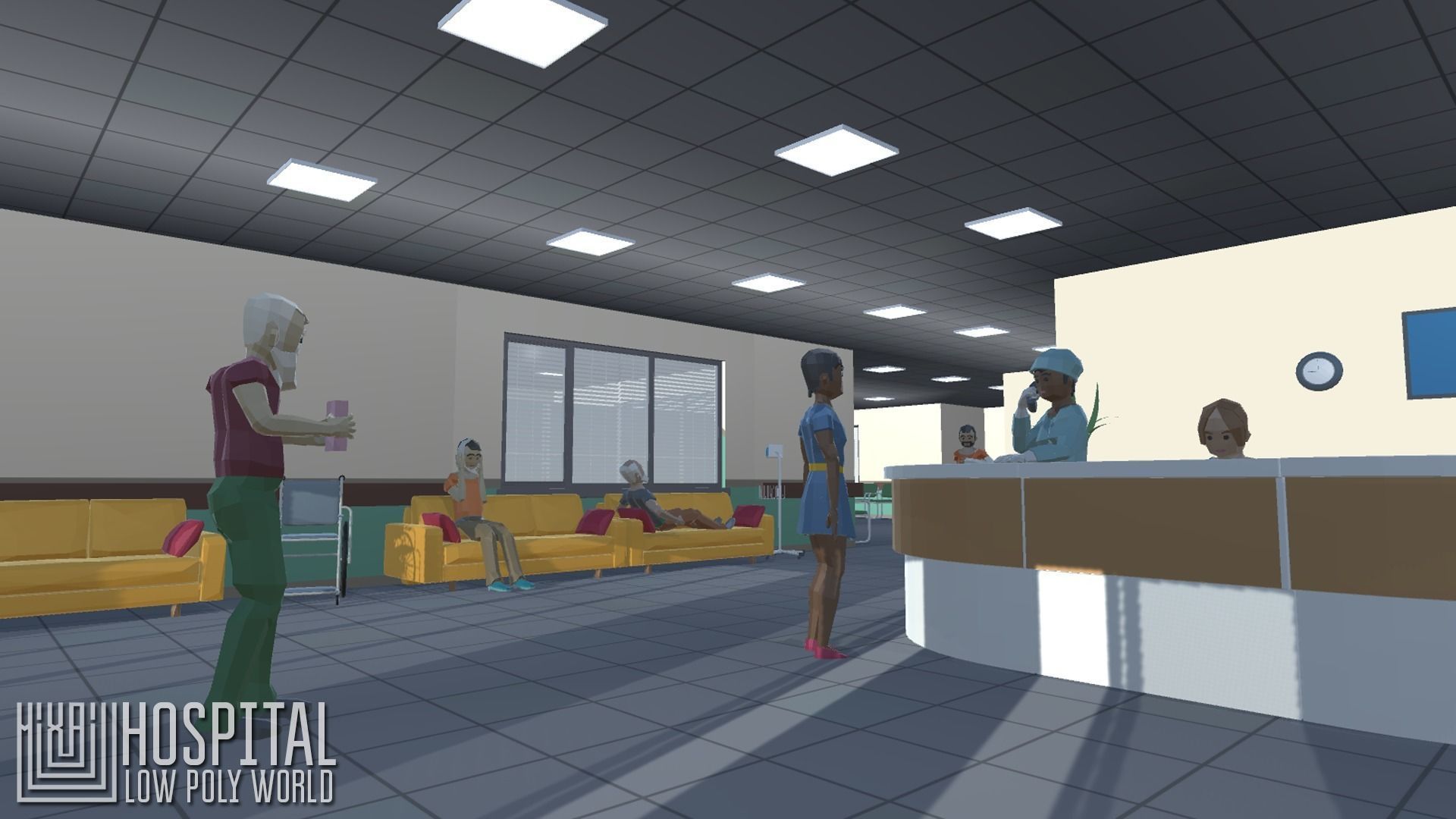 LOW POLY WORLD - HOSPITAL Low-poly 3D model_15