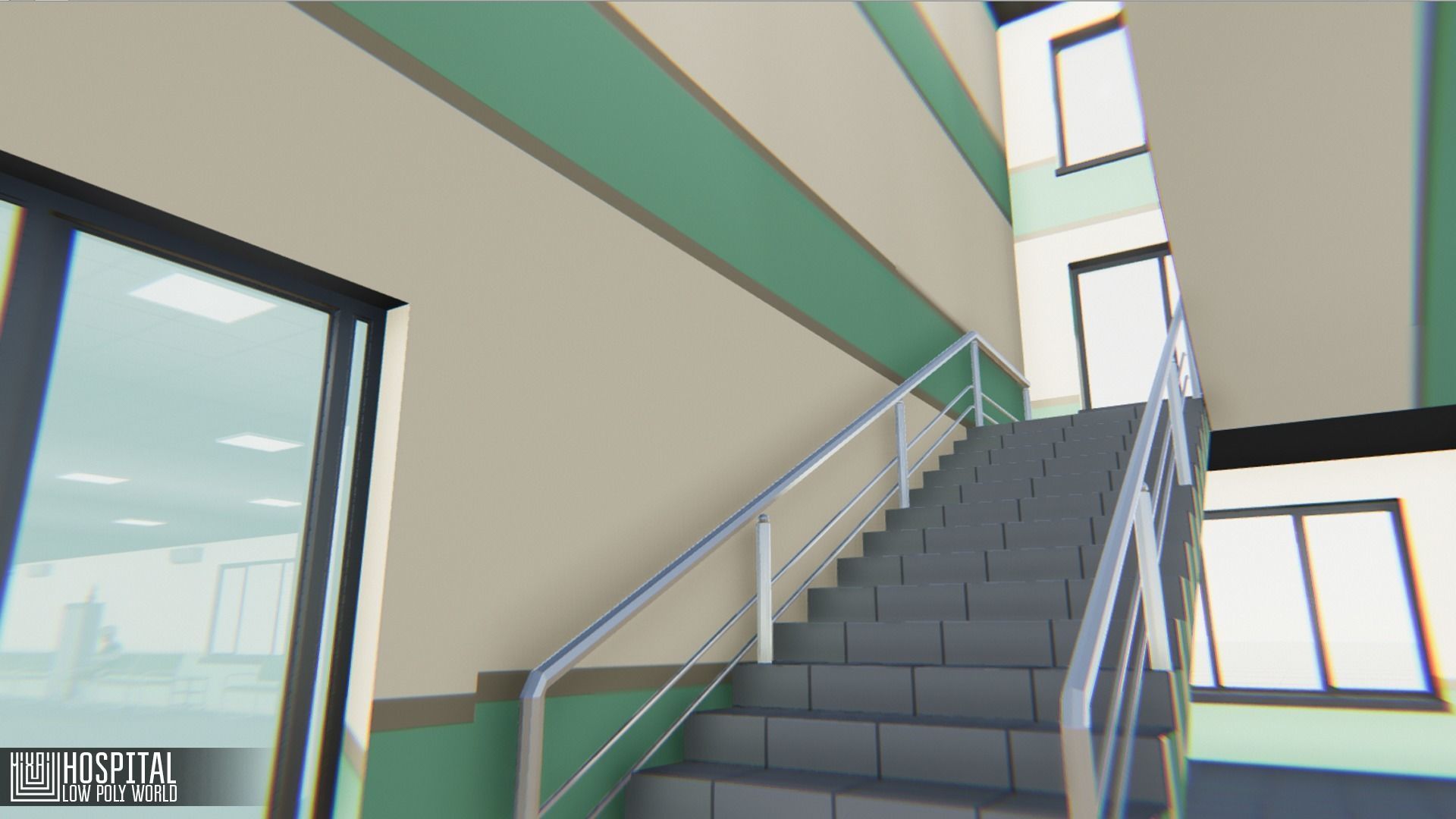 LOW POLY WORLD - HOSPITAL Low-poly 3D model_20