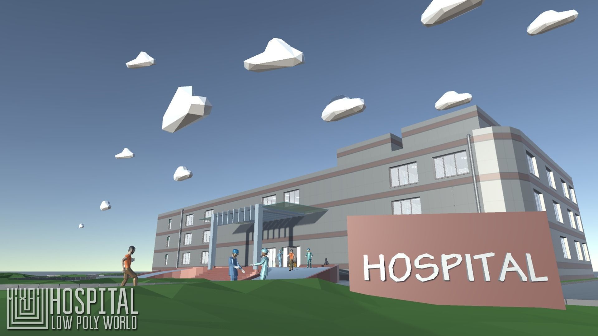 LOW POLY WORLD - HOSPITAL Low-poly 3D model_19