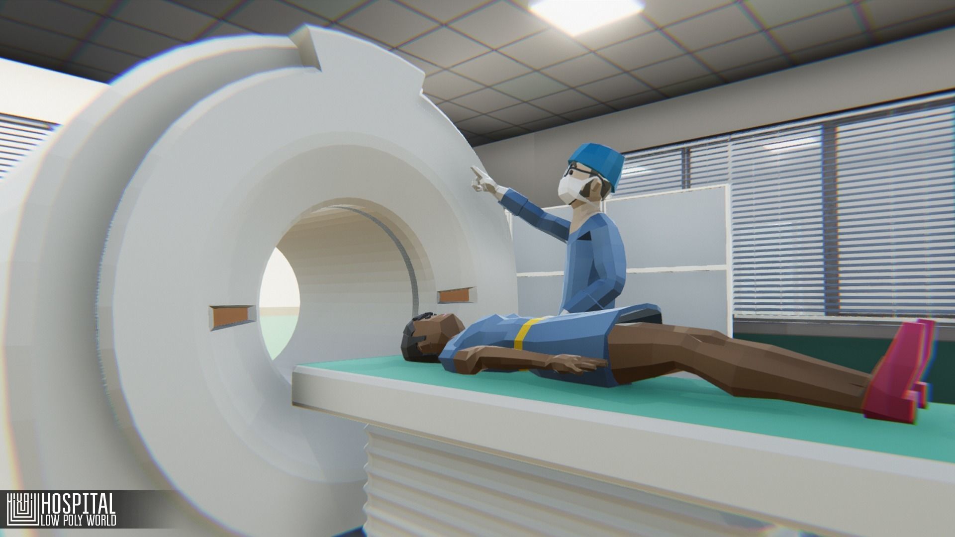 LOW POLY WORLD - HOSPITAL Low-poly 3D model_27