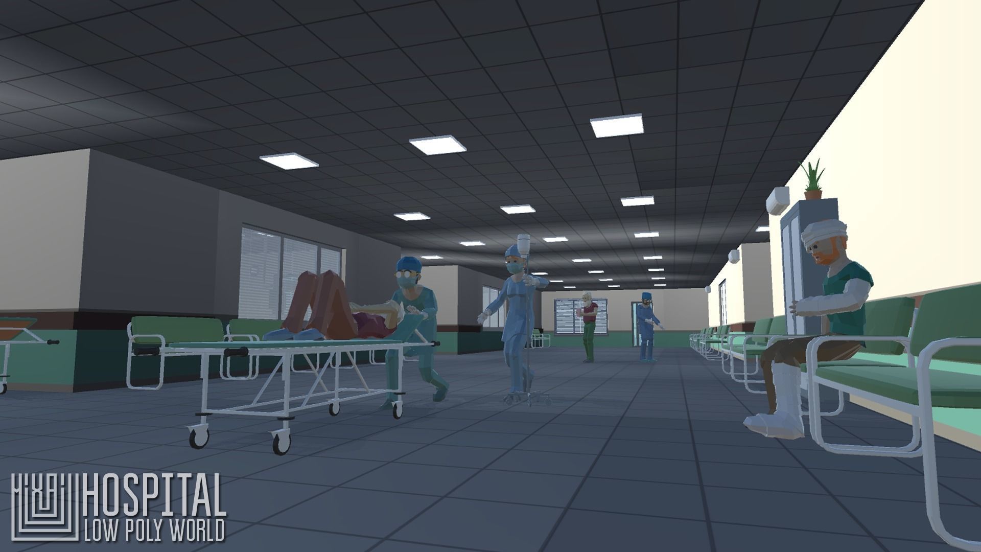 LOW POLY WORLD - HOSPITAL Low-poly 3D model_11