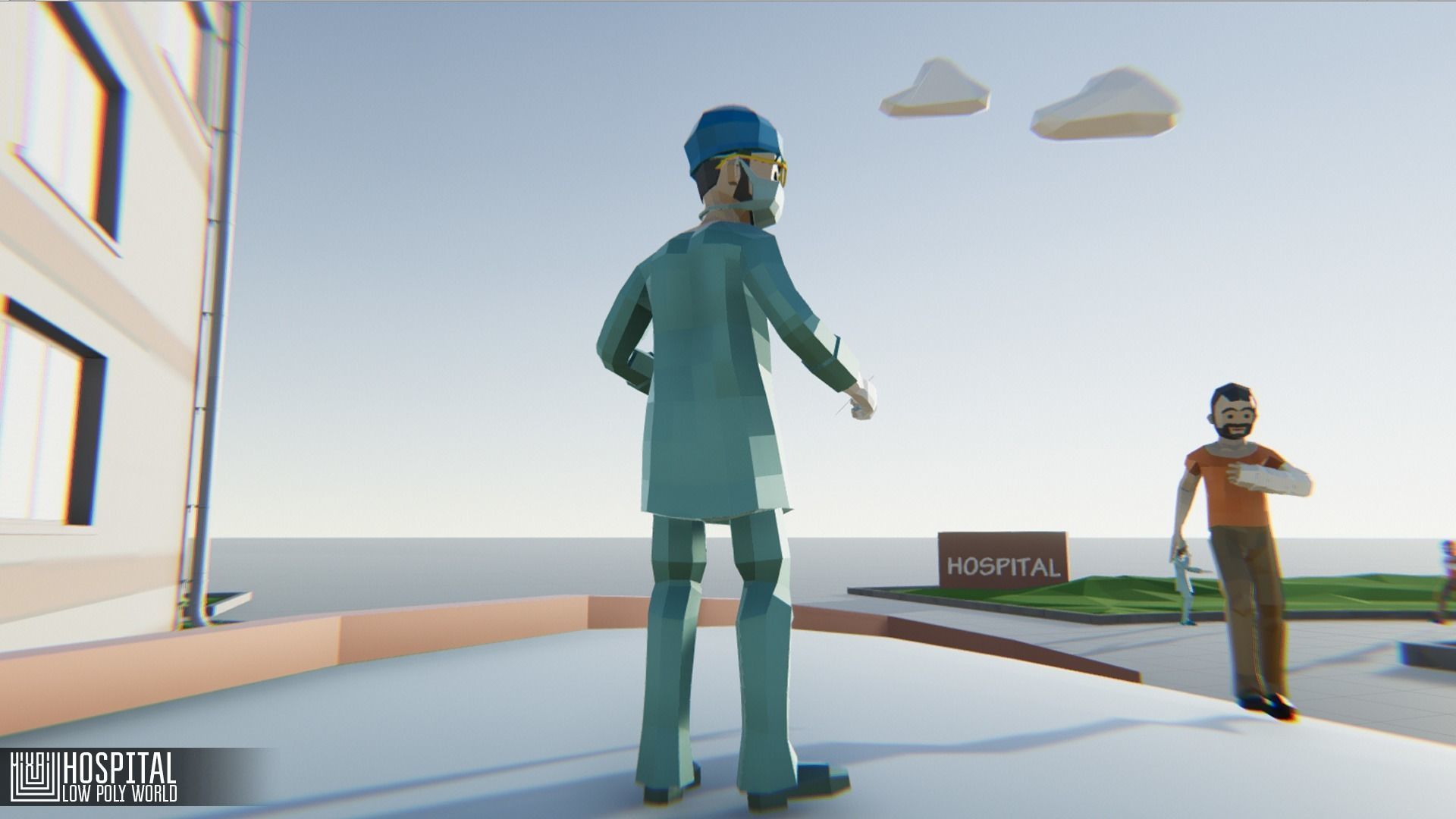 LOW POLY WORLD - HOSPITAL Low-poly 3D model_18