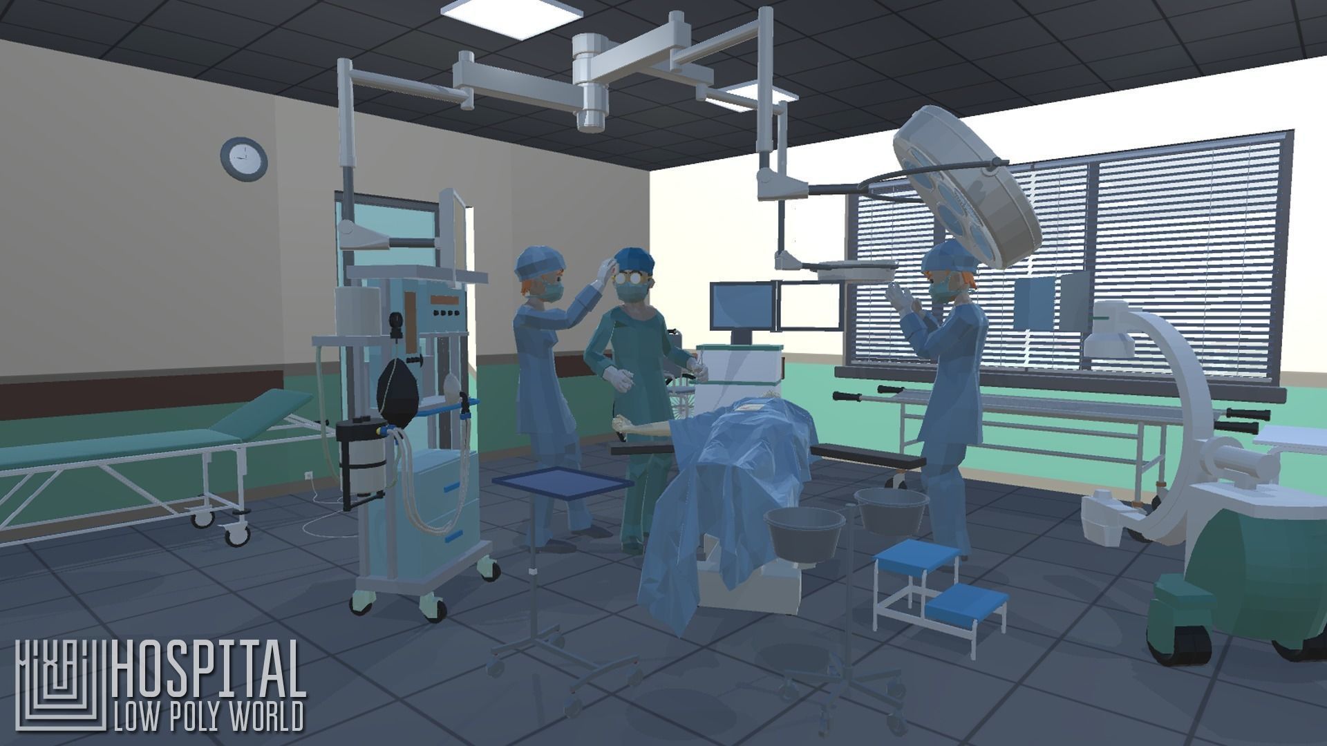 LOW POLY WORLD - HOSPITAL Low-poly 3D model_7