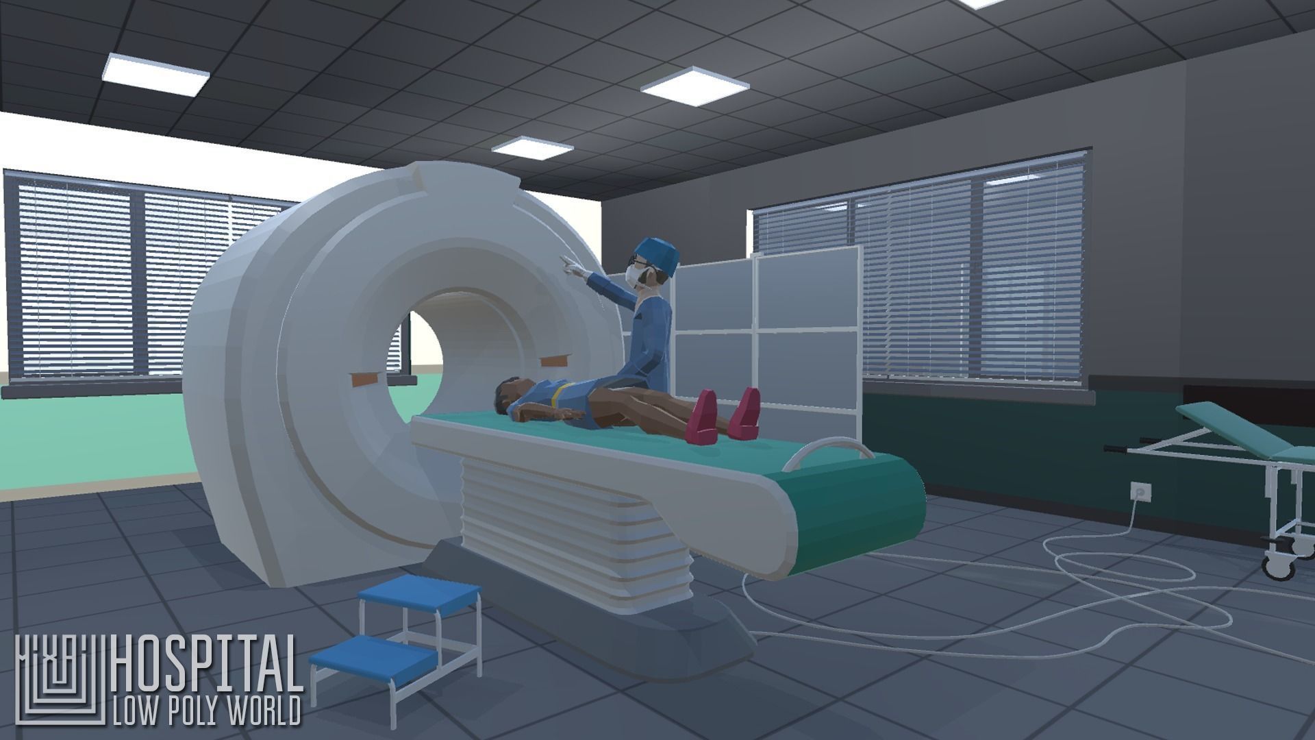 LOW POLY WORLD - HOSPITAL Low-poly 3D model_9
