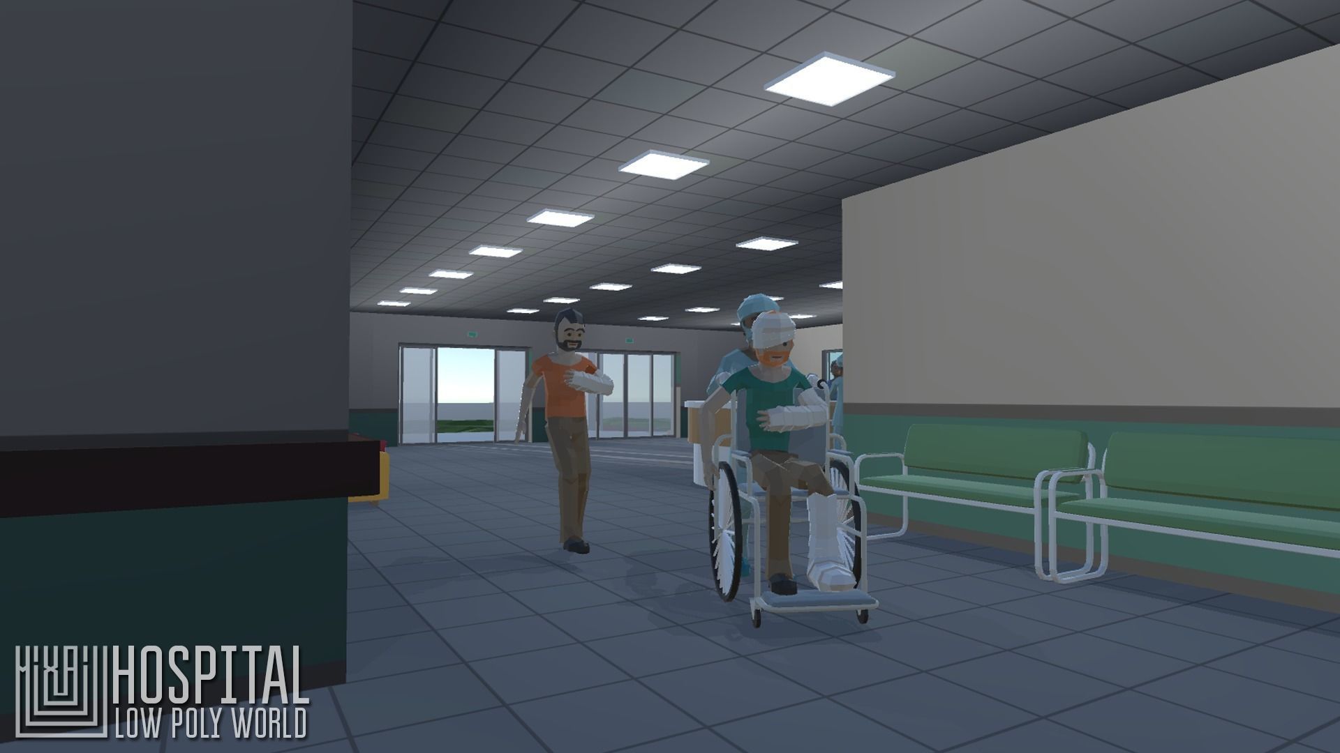 LOW POLY WORLD - HOSPITAL Low-poly 3D model_26