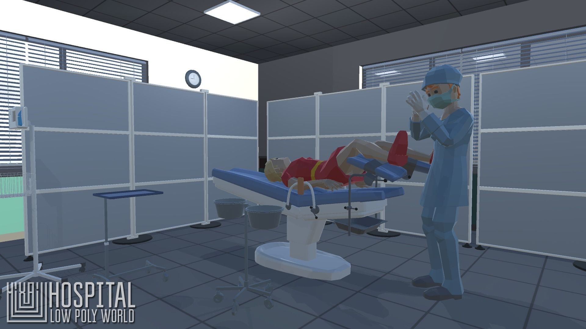 LOW POLY WORLD - HOSPITAL Low-poly 3D model_5