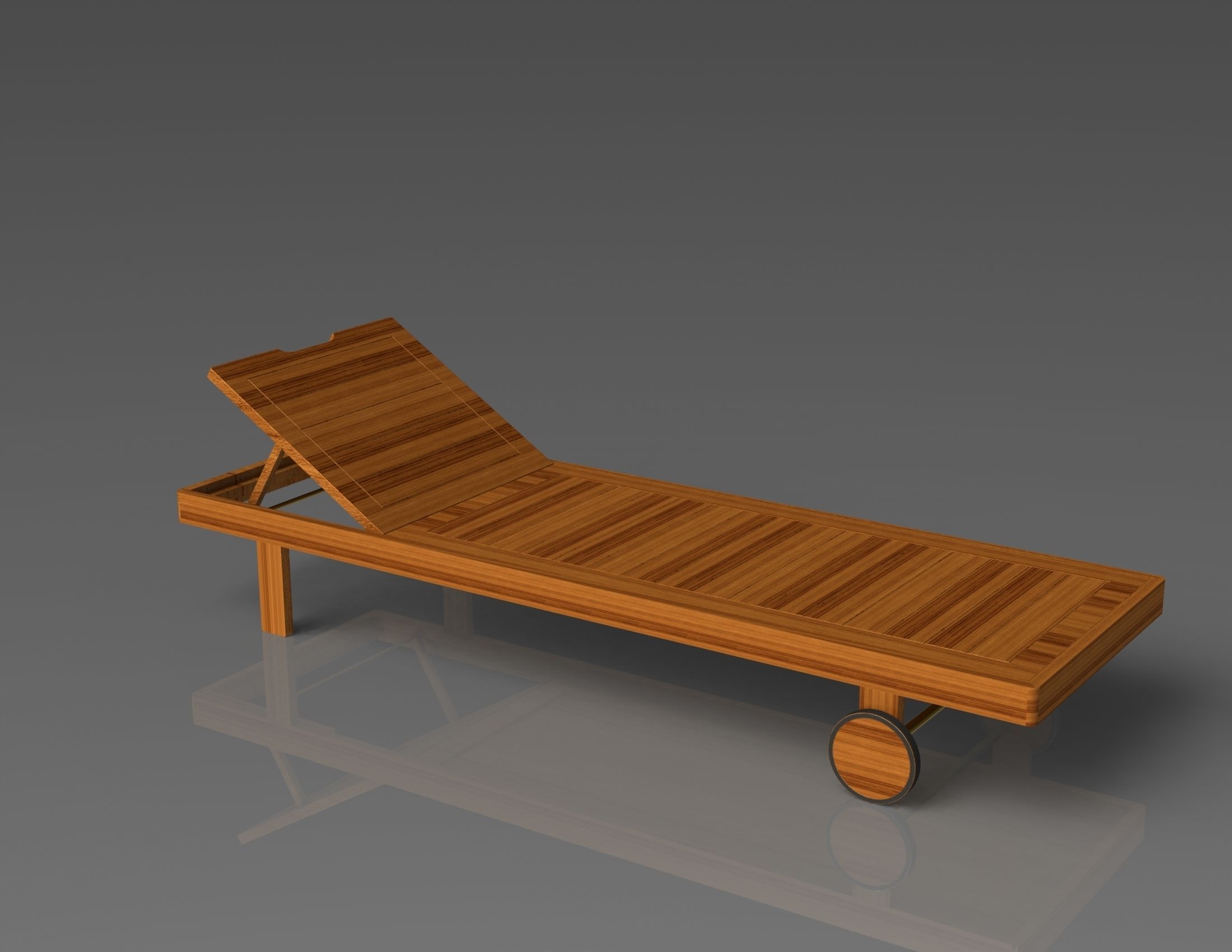 Deck Chair Free 3D model_1