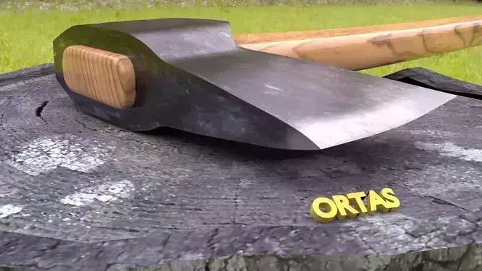 ORTAS AXE NO 2 STEEL REALISTIC AXE 3D PRINTABLE 3D print model