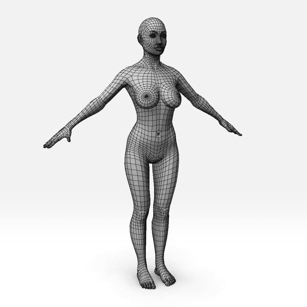 Female Basemesh 3D model_1