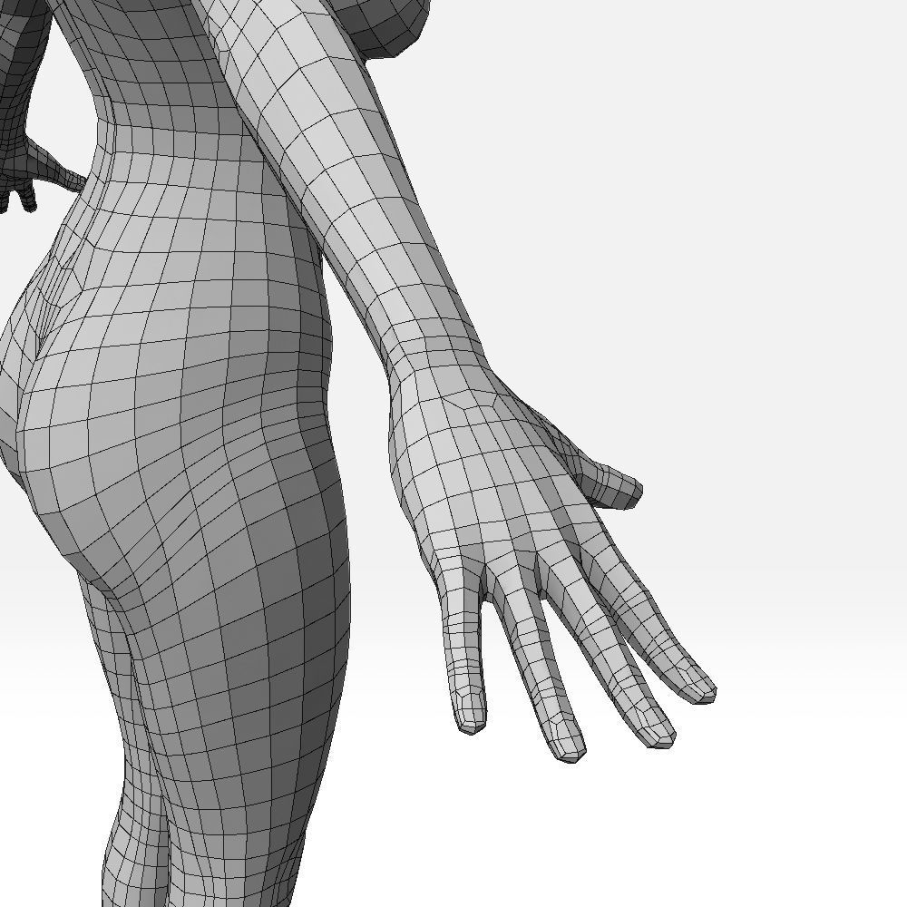 Female Basemesh 3D model_10