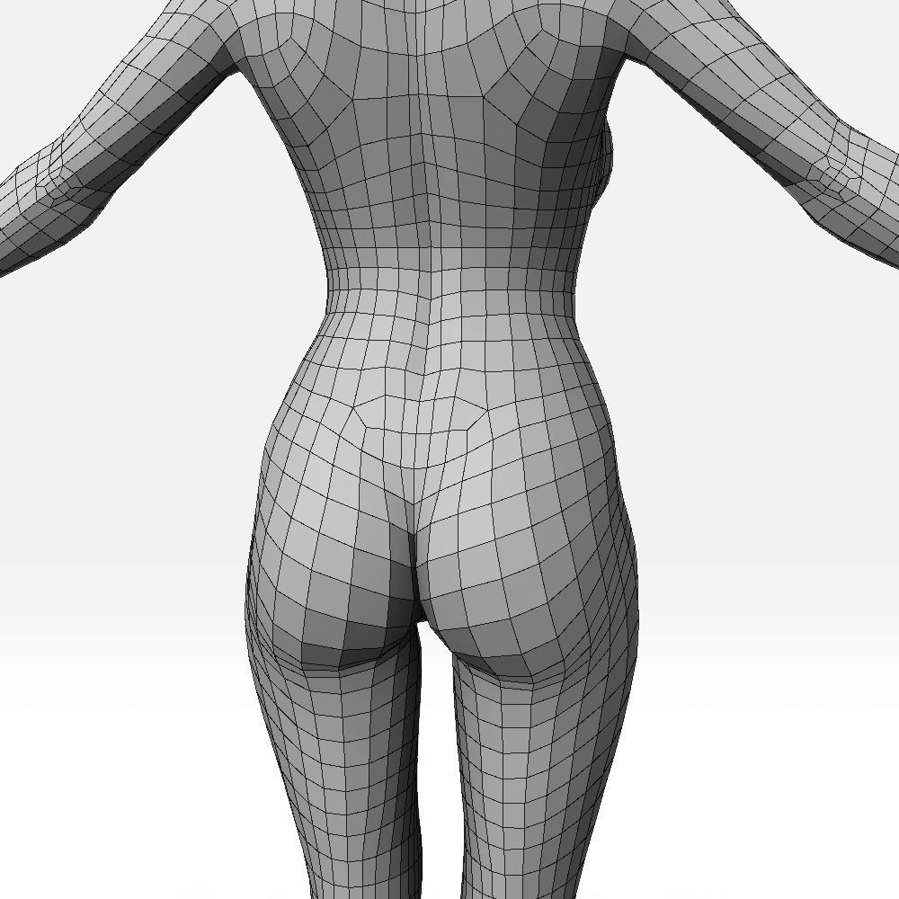 Female Basemesh 3D model_8