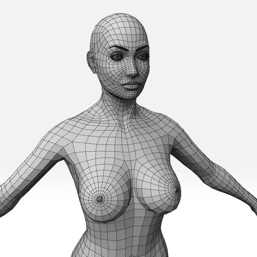 Female Basemesh 3D model_3