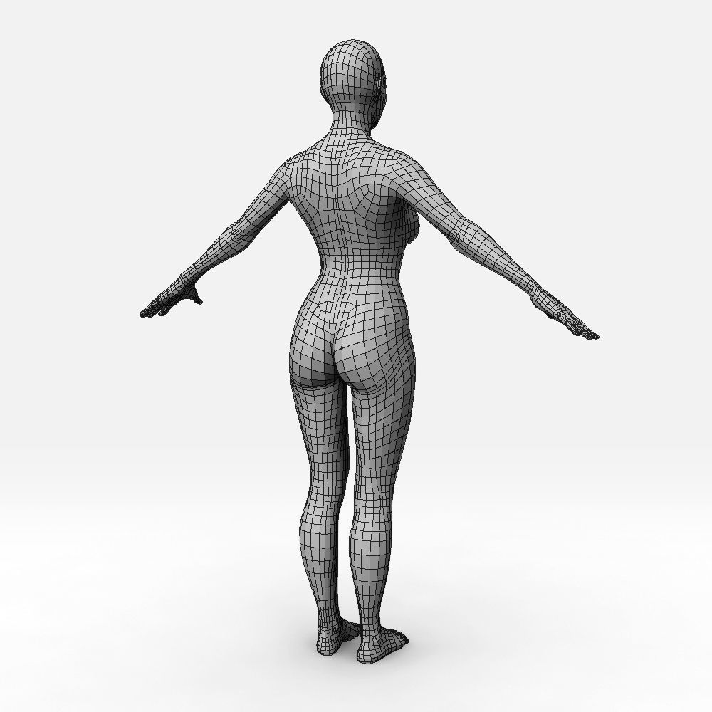 Female Basemesh 3D model_2