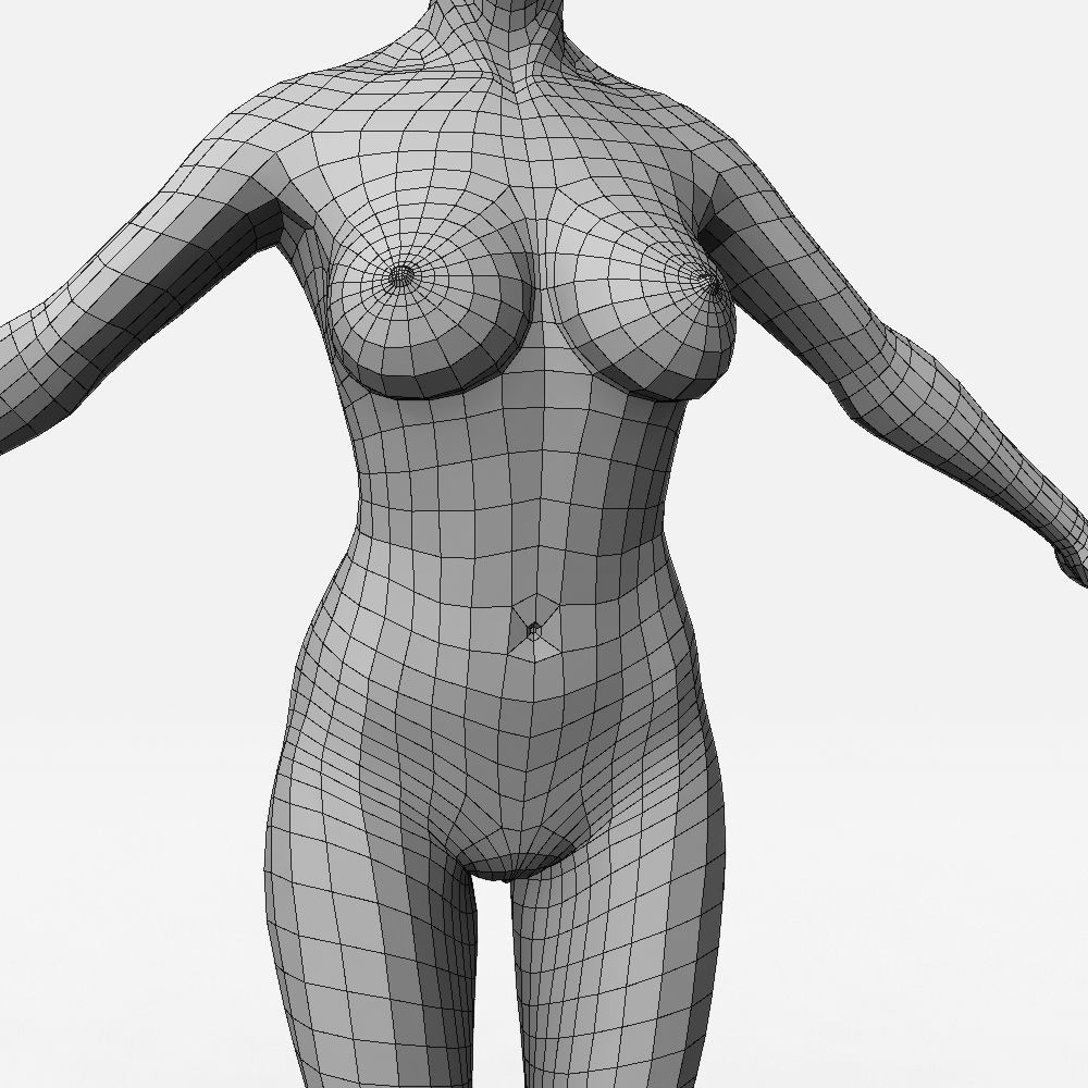 Female Basemesh 3D model_5