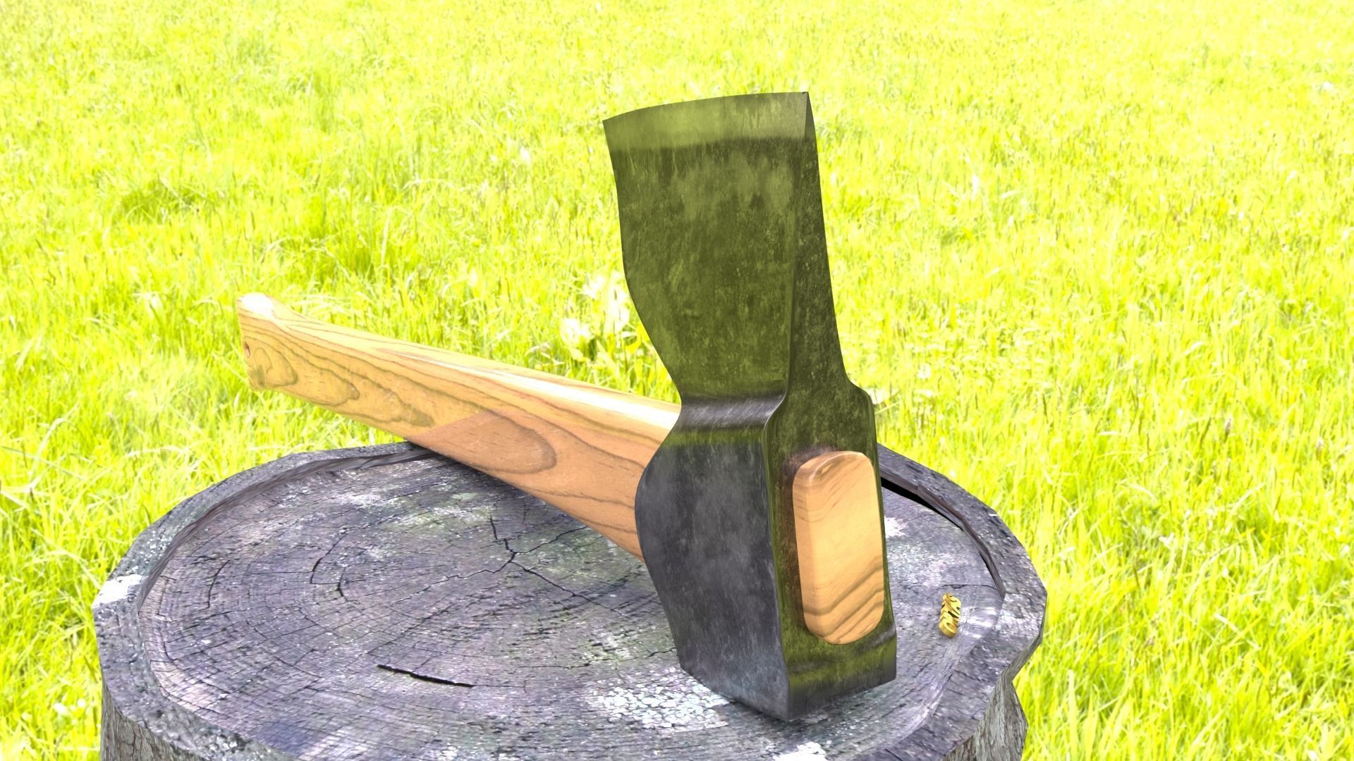 ORTAS AXE NO 3 REALISTIC FOREST AXE 3D PRINTABLE 3D print model_3
