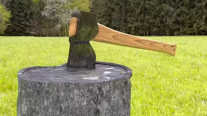 ORTAS AXE NO 3 REALISTIC FOREST AXE 3D PRINTABLE 3D print model