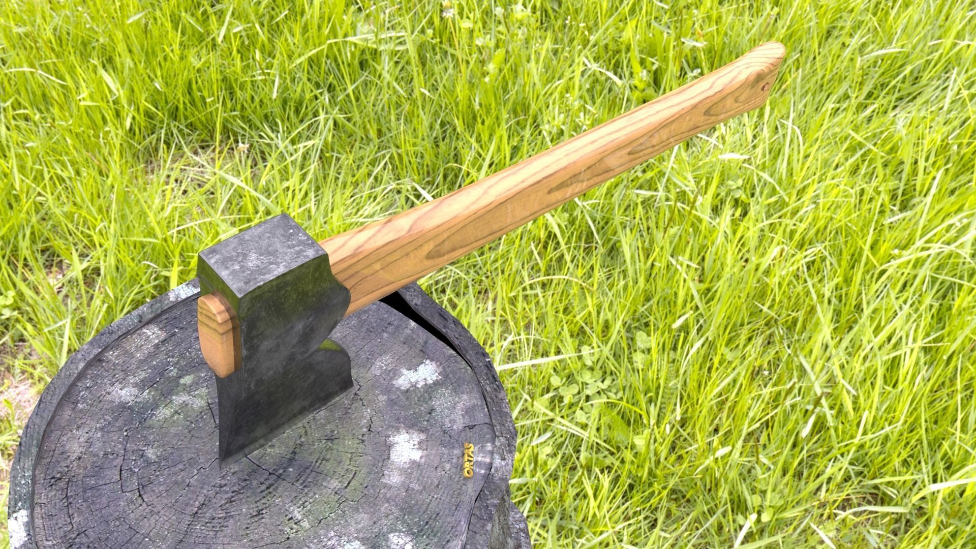ORTAS AXE NO 3 REALISTIC FOREST AXE 3D PRINTABLE 3D print model_12