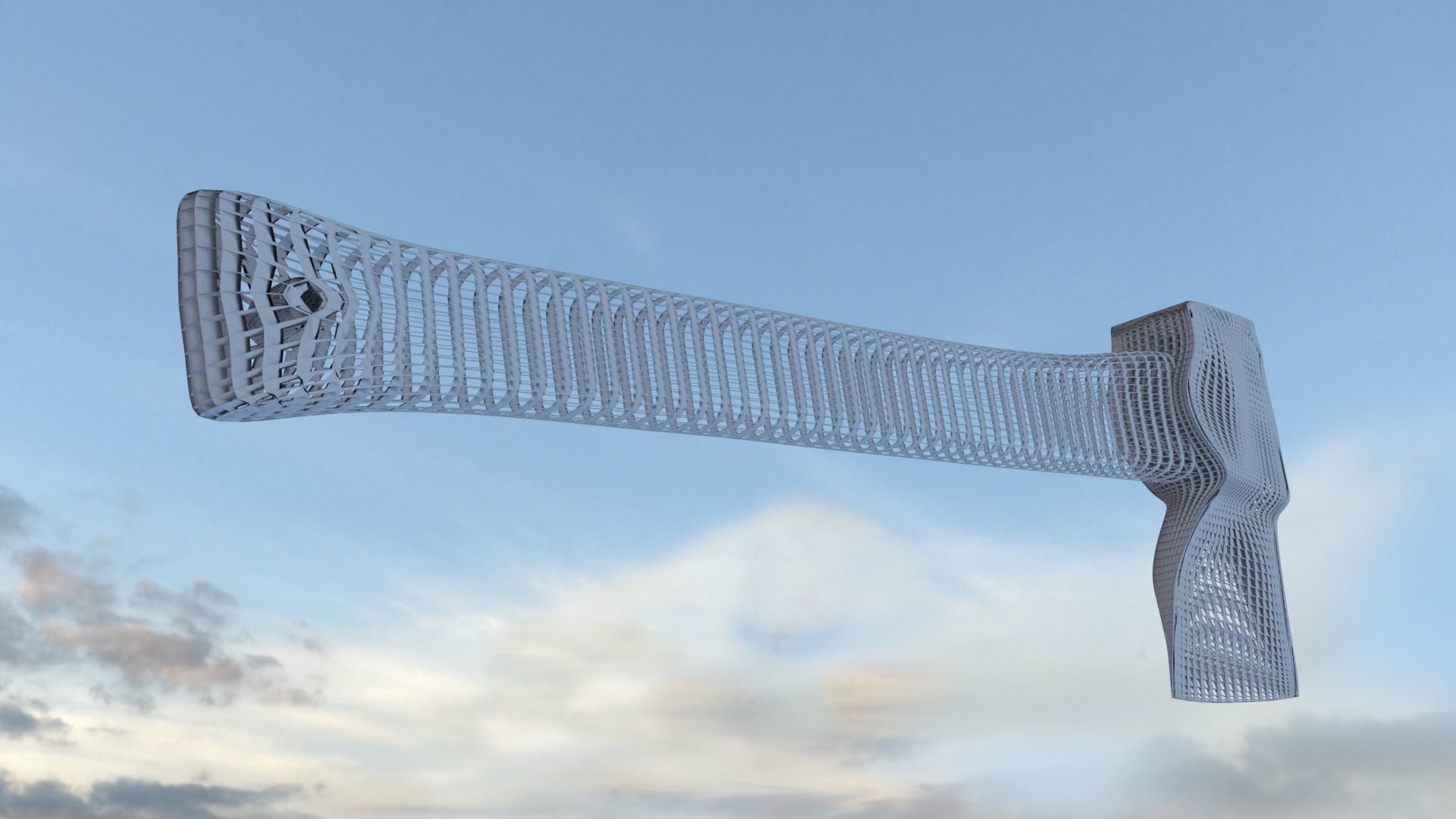 ORTAS AXE NO 3 REALISTIC FOREST AXE 3D PRINTABLE 3D print model_13