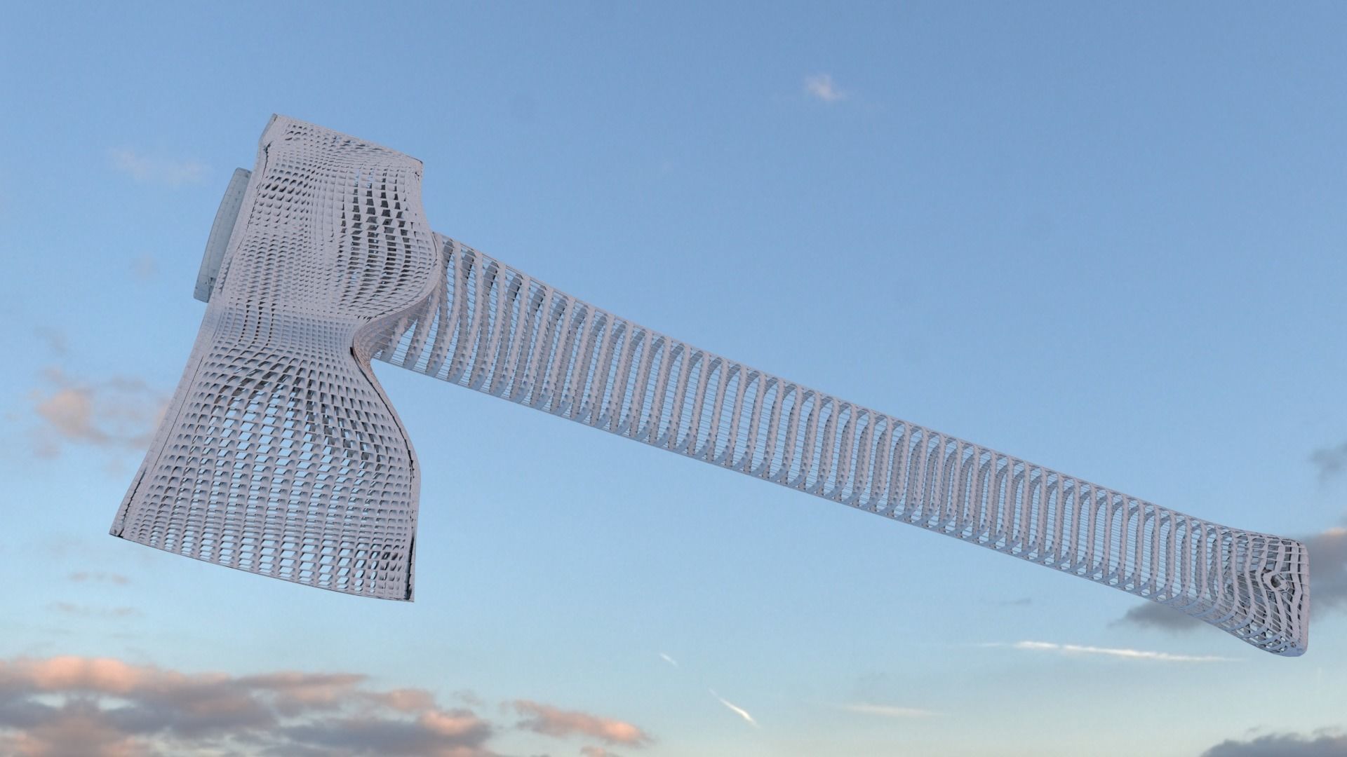 ORTAS AXE NO 3 REALISTIC FOREST AXE 3D PRINTABLE 3D print model_7