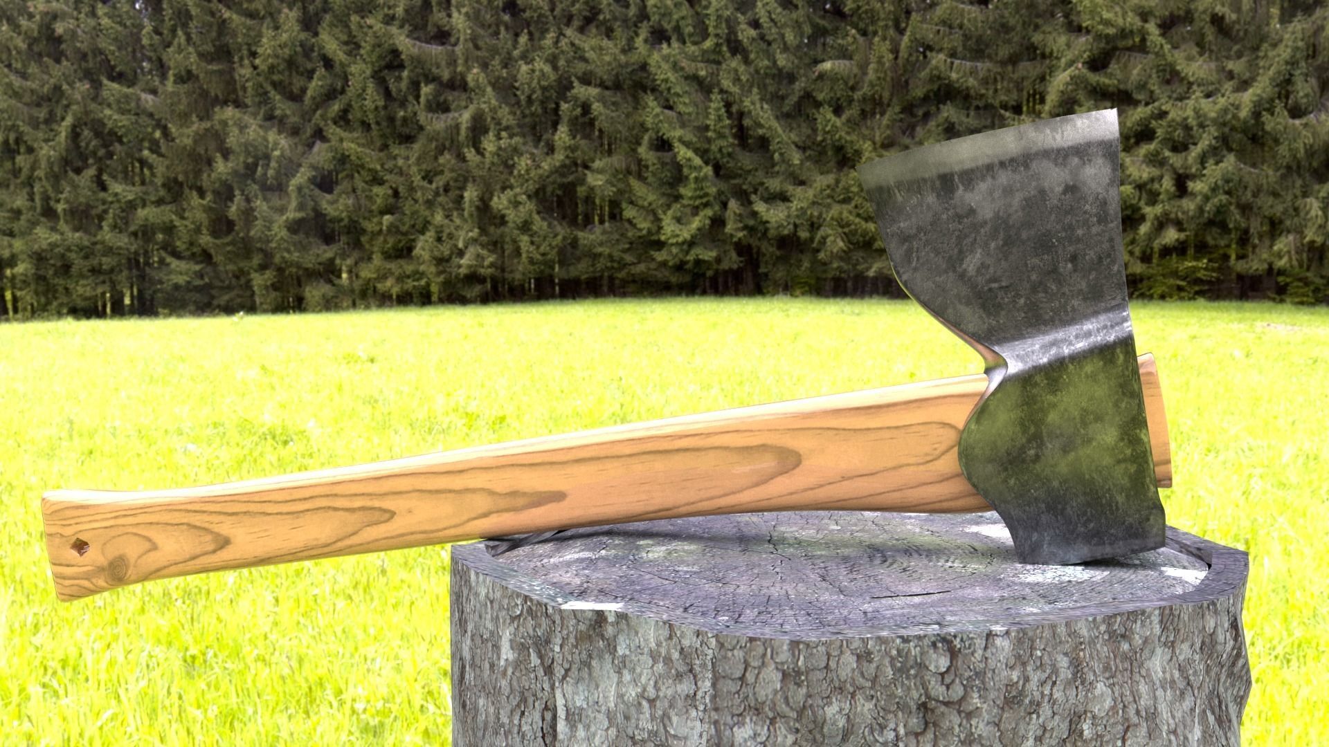 ORTAS AXE NO 3 REALISTIC FOREST AXE 3D PRINTABLE 3D print model_4