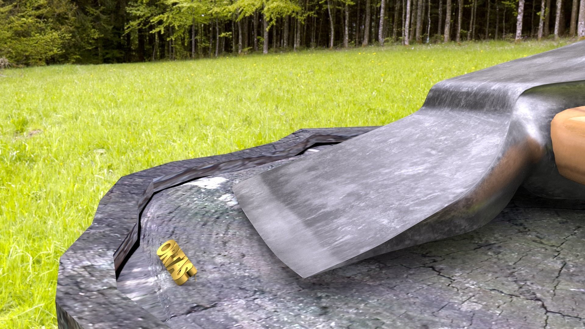 ORTAS AXE NO 3 REALISTIC FOREST AXE 3D PRINTABLE 3D print model_16