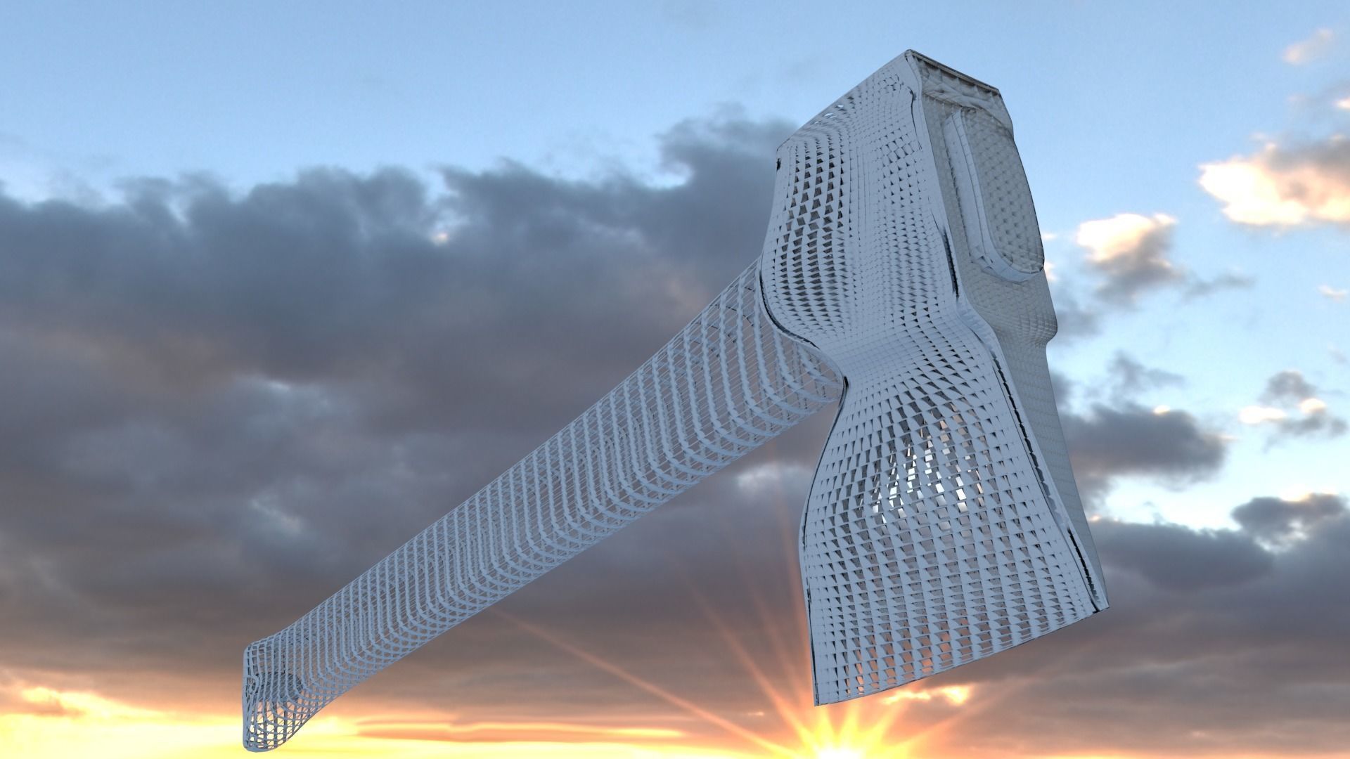 ORTAS AXE NO 3 REALISTIC FOREST AXE 3D PRINTABLE 3D print model_10