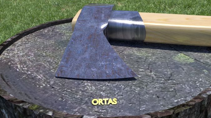 ORTAS AXE NO 4 RUSTY METAL SURFACE 3D PRINTABLE 3D print model