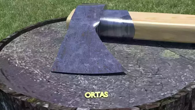 ORTAS AXE NO 4 RUSTY METAL SURFACE 3D PRINTABLE 3D print model