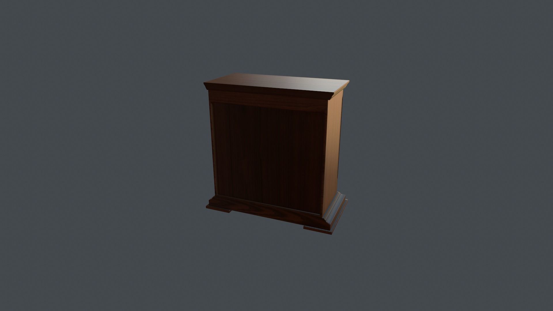 Game Ready Clock mantel Low-poly 3D model_5
