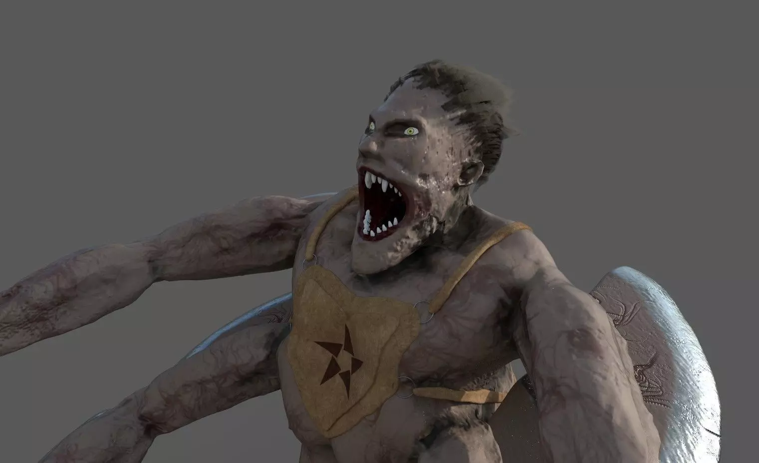 ArmStrong zombie with arms and legs 3D model