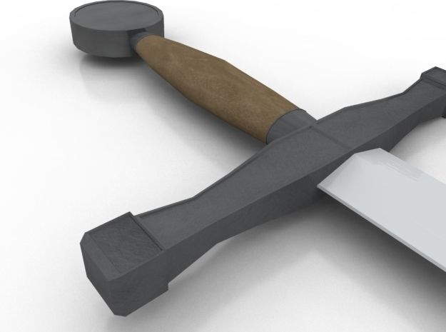 Weapon Collection 2 sword Low-poly 3D model_10