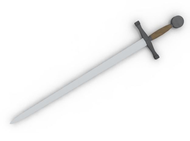 Weapon Collection 2 sword Low-poly 3D model_2