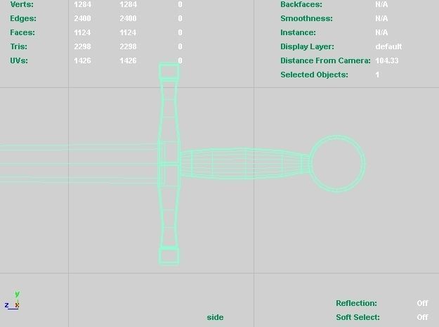 Weapon Collection 2 sword Low-poly 3D model_6