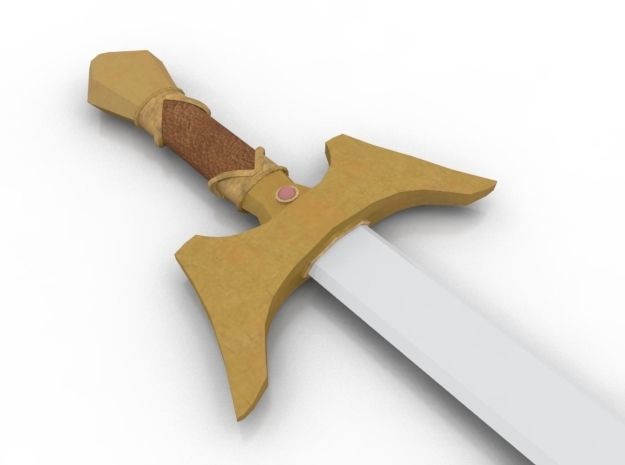 Weapon Collection 2 sword Low-poly 3D model_22