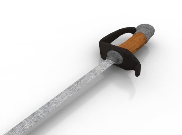 Weapon Collection 2 sword Low-poly 3D model_40