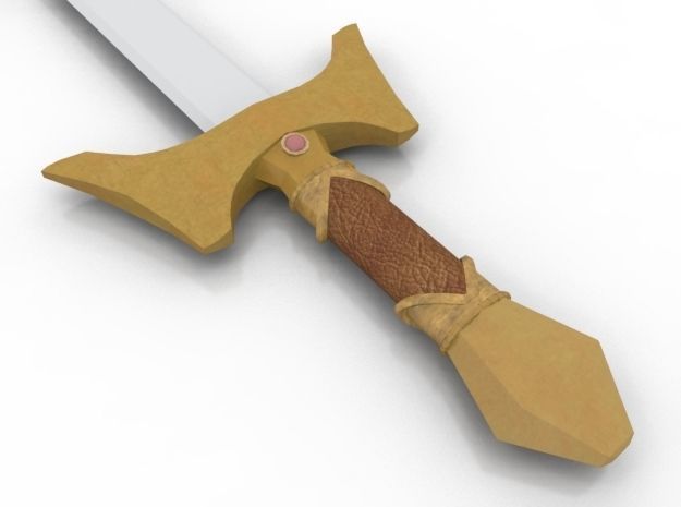 Weapon Collection 2 sword Low-poly 3D model_29