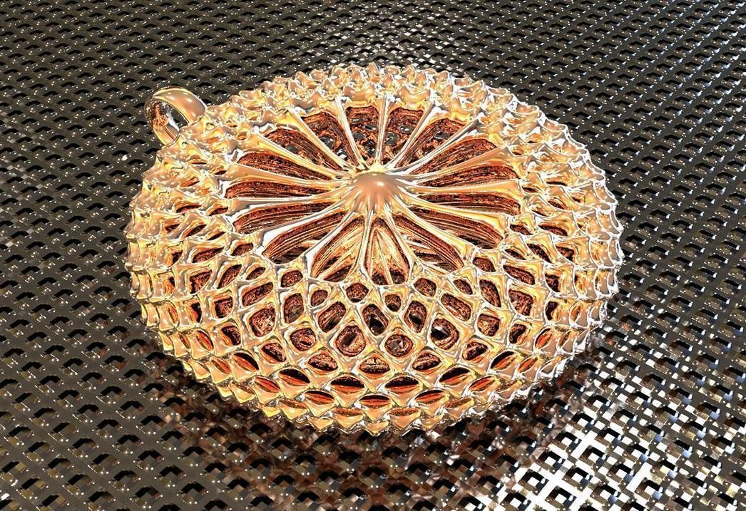 TORUS STRUCTURE PENDANT 3D print model_2