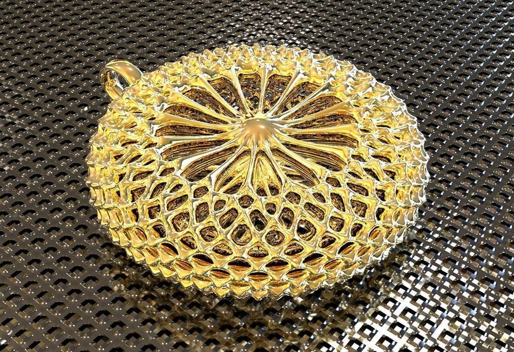 TORUS STRUCTURE PENDANT 3D print model_1