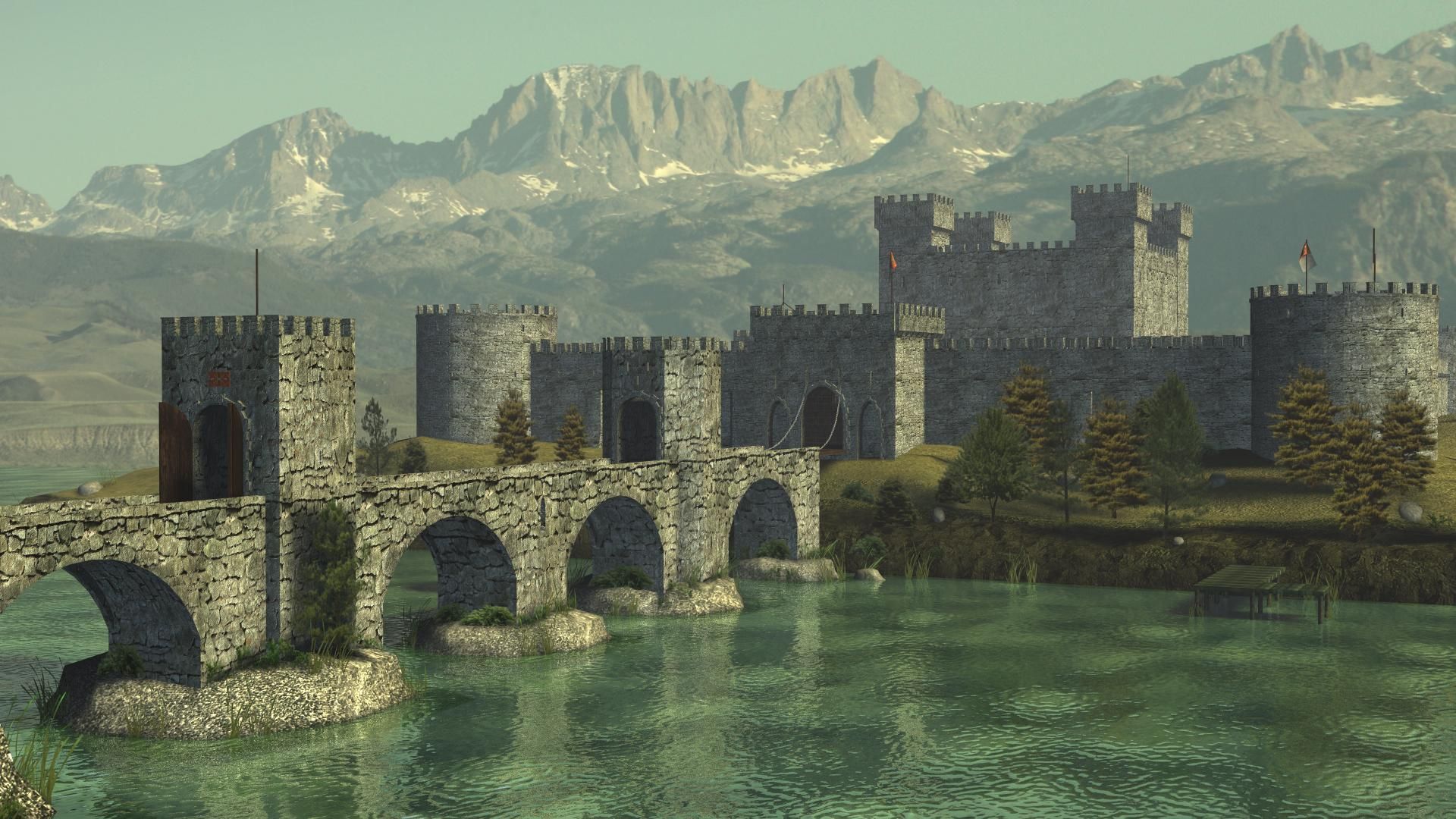 Medieval Castle 3D model_4