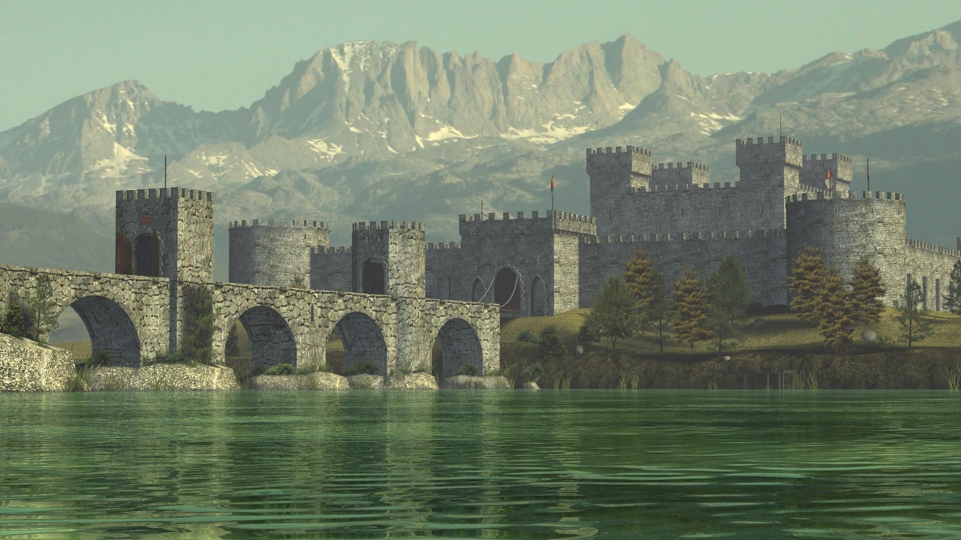 Medieval Castle 3D model_3